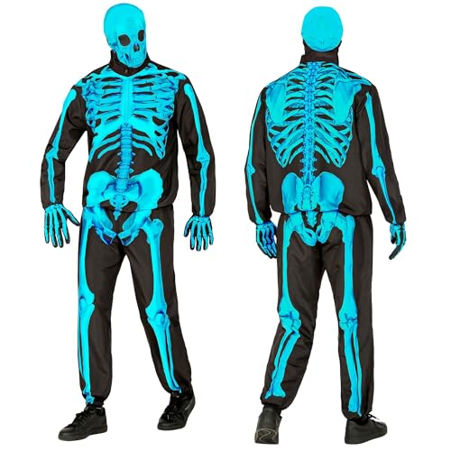 W WIDMANN MILANO Party Fashion - Skelett Kostüm Set mit Maske, komplettes Outfit für Erwachsene, Halloween und Karneval von W WIDMANN MILANO Party Fashion