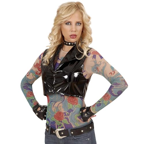 Widmann - Tattoo Shirt mit Engelsflügeln, Biker, Rocker, Gangster, Faschingskostüme, Karneval von WIDMANN