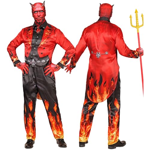 W WIDMANN MILANO Party Fashion - Teufel Kostüm Set mit Maske, Herren, komplettes Outfit für Halloween und Karneval von W WIDMANN MILANO Party Fashion
