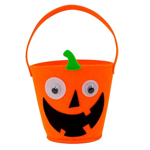 W WIDMANN MILANO Party Fashion – Trick or Treat - Süßes oder Saures, Tragetasche, Eimer, für Süßigkeiten, Wiederverwendbar mit Griffen für Halloween Gastgeschenke von W WIDMANN MILANO Party Fashion