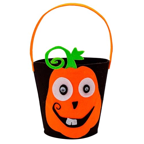 W WIDMANN MILANO Party Fashion – Trick or Treat - Süßes oder Saures, Tragetasche, Eimer, für Süßigkeiten, Wiederverwendbar mit Griffen für Halloween Gastgeschenke von W WIDMANN MILANO Party Fashion