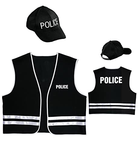 W WIDMANN MILANO Party Fashion - Verkleidungsset Polizist, Weste, Kappe, Mottoparty, Karneval von W WIDMANN MILANO Party Fashion