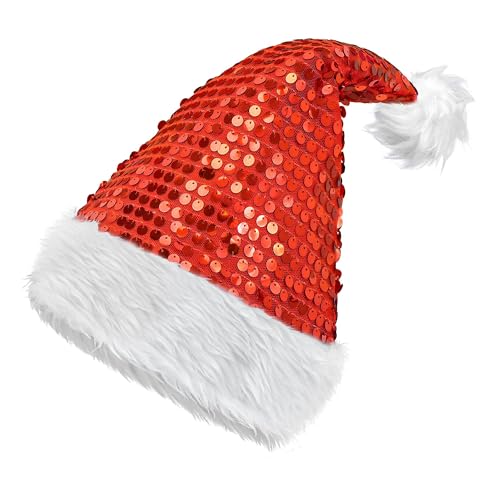 W WIDMANN MILANO Party Fashion - Weihnachtsmannmütze mit Pailletten, für Erwachsene, Accessoire für Weihnachten, Winter Mütze W WIDMANN MILANO Party Fashion - Weihnachtsmannmütze mit Pailletten, für Erwachsene, Accessoire für Weihnachten, Winter Mütze von W WIDMANN MILANO Party Fashion