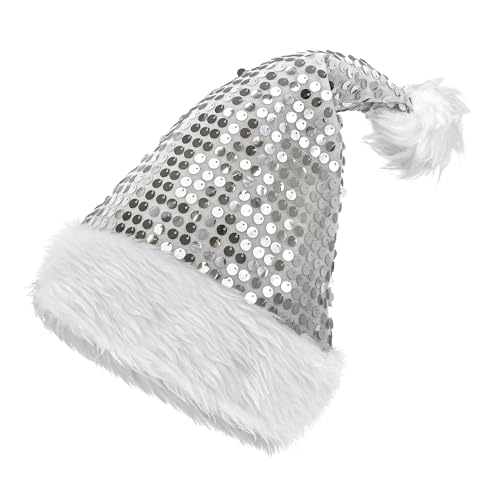 W WIDMANN MILANO Party Fashion - Weihnachtsmannmütze mit Pailletten, für Erwachsene, Accessoire für Weihnachten, Winter Mütze von W WIDMANN MILANO Party Fashion