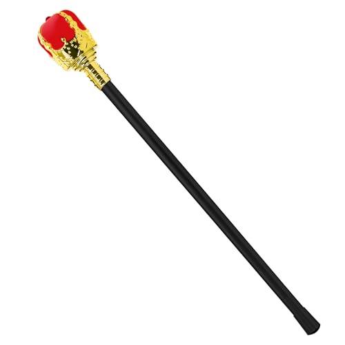 W WIDMANN MILANO Party Fashion, leichter Kunststoffscepter, 55 cm lang, vielseitiges Accessoire für Karneval und Cosplay, elegantes königliches Design, nicht geeignet für Kinder unter 14 Jahren von W WIDMANN MILANO Party Fashion