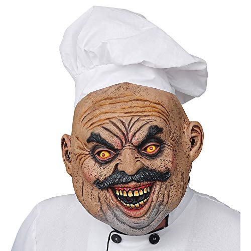 Widmann 03308 - Maske Böser Koch, mit Mütze, Psycho, Halloween, Karneval, Mottoparty Widmann 03308 - Maske Böser Koch, mit Mütze, Psycho, Halloween, Karneval, Mottoparty von W WIDMANN MILANO Party Fashion