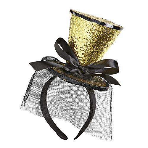 W WIDMANN MILANO Party Fashion - Haarreif Mini Zylinder Glitter, mit Schleife und Schleier, Hut, Accessoire, Karneval W WIDMANN MILANO Party Fashion - Haarreif Mini Zylinder Glitter, mit Schleife und Schleier, Hut, Accessoire, Karneval von W WIDMANN MILANO Party Fashion