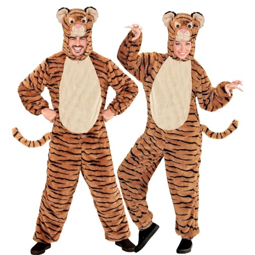 W WIDMANN MILANO Party Fashion - Kostüm Tiger, Plüsch Overall, Tierkostüm, Raubkatze, Faschingskostüme W WIDMANN MILANO Party Fashion - Kostüm Tiger, Plüsch Overall, Tierkostüm, Raubkatze, Faschingskostüme von W WIDMANN MILANO Party Fashion
