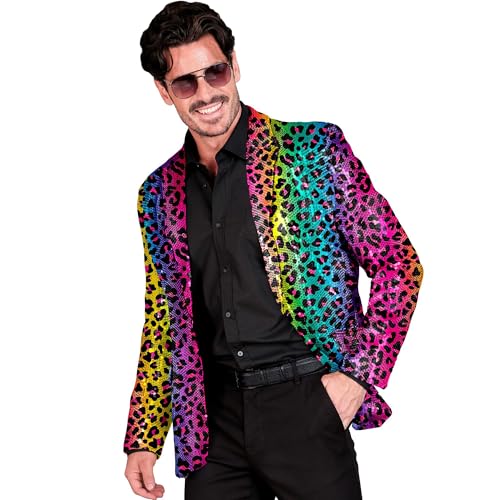W WIDMANN MILANO Party Fashion - Party Fashion Jackett mit Pailletten für Herren, Disco Fever, Anzugjacke, Schlagermove, Animal Print W WIDMANN MILANO Party Fashion - Party Fashion Jackett mit Pailletten für Herren, Disco Fever, Anzugjacke, Schlagermove, Animal Print von W WIDMANN MILANO Party Fashion