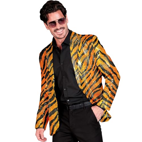 W WIDMANN MILANO Party Fashion - Party Fashion Jackett mit Pailletten für Herren, Disco Fever, Anzugjacke, Schlagermove, Animal Print W WIDMANN MILANO Party Fashion - Party Fashion Jackett mit Pailletten für Herren, Disco Fever, Anzugjacke, Schlagermove, Animal Print von W WIDMANN MILANO Party Fashion
