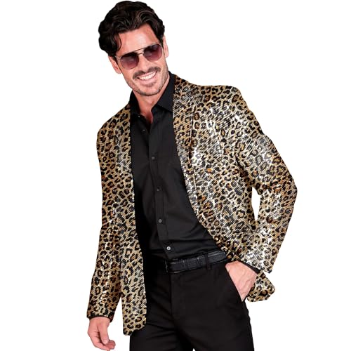 W WIDMANN MILANO Party Fashion - Party Fashion Jackett mit Pailletten für Herren, Disco Fever, Anzugjacke, Schlagermove, Animal Print W WIDMANN MILANO Party Fashion - Party Fashion Jackett mit Pailletten für Herren, Disco Fever, Anzugjacke, Schlagermove, Animal Print von W WIDMANN MILANO Party Fashion