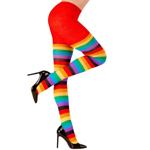 W WIDMANN MILANO Party Fashion - Strumpfhose, Regenbogen, 75 DEN, Accessoire für Faschingskostüme von W WIDMANN MILANO Party Fashion