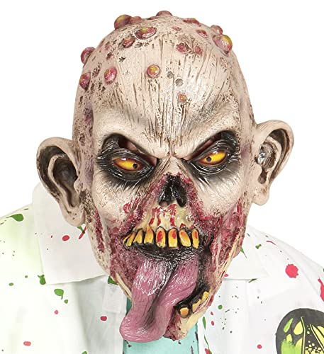 W WIDMANN MILANO Party Fashion 00510 - Halbmaske toxischer Zombie mit Haaren, Psycho, Halloween, Karneval, Mottoparty von W WIDMANN MILANO Party Fashion
