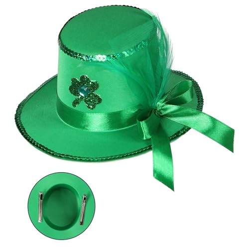 Widmann 00676 - Minizylinder St. Patrick´s Day, mit Haarclips, Grün, Hut, Kopfschmuck, Accessoire, Mottoparty, Karneval Widmann 00676 - Minizylinder St. Patrick´s Day, mit Haarclips, Grün, Hut, Kopfschmuck, Accessoire, Mottoparty, Karneval von W WIDMANN MILANO Party Fashion