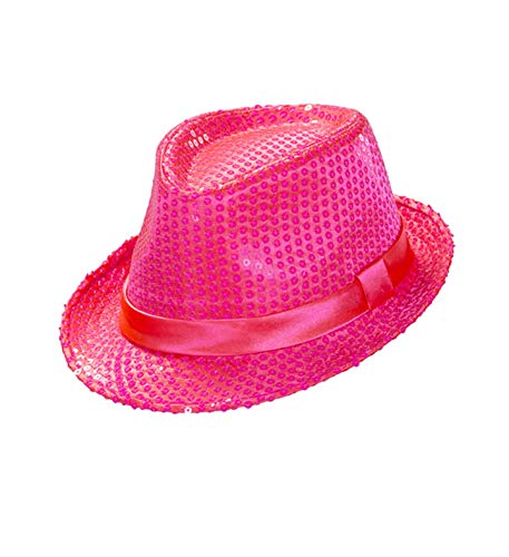 W WIDMANN MILANO Party Fashion 0078R - Fedora, Neon Rosa, mit Pailletten, Hut, Kopfschmuck, Accessoire, Karneval, Mottoparty W WIDMANN MILANO Party Fashion 0078R - Fedora, Neon Rosa, mit Pailletten, Hut, Kopfschmuck, Accessoire, Karneval, Mottoparty von W WIDMANN MILANO Party Fashion