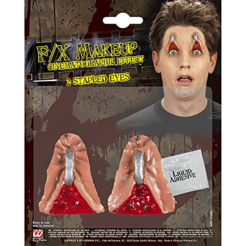 Widmann 01020 - Geheftete Augen, 2er Set, mit Kleber, in professioneller Qualität, Horror, Halloween, Karneval, Mottoparty Widmann 01020 - Geheftete Augen, 2er Set, mit Kleber, in professioneller Qualität, Horror, Halloween, Karneval, Mottoparty von W WIDMANN MILANO Party Fashion