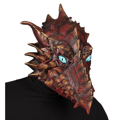 W WIDMANN MILANO Party Fashion 01135 - Vollkopfmaske Drachen, Horror, Dino, Halloween, Karneval, Mottoparty von W WIDMANN MILANO Party Fashion
