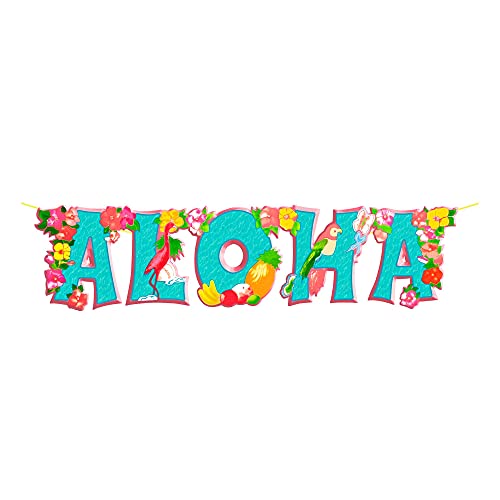 Widmann 02484 - Girlande, Aloha, 80x20cm, Dekoration, Hawaii, Beachparty, Mottoparty von WIDMANN MILANO PARTY FASHION