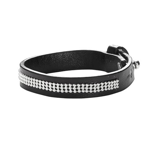 Widmann 03569 - Armband im Lederlook, mit kleinen Nieten verziert, Kunstleder, Biker, Rocker, Punk, Accessoire, Armkette, Kostüm, Karneval von W WIDMANN MILANO Party Fashion