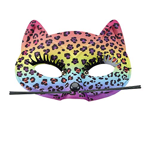 W WIDMANN MILANO Party Fashion 03648 - Leopardenmaske mit Schnurrbart und Wimpern, Regenbogenfarben, Karneval, Mottoparty W WIDMANN MILANO Party Fashion 03648 - Leopardenmaske mit Schnurrbart und Wimpern, Regenbogenfarben, Karneval, Mottoparty von W WIDMANN MILANO Party Fashion