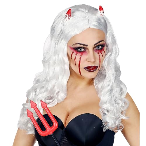 W WIDMANN MILANO Party Fashion 04456 - Perücke Satan, grau, Psycho, Halloween, Karneval, Mottoparty W WIDMANN MILANO Party Fashion 04456 - Perücke Satan, grau, Psycho, Halloween, Karneval, Mottoparty von W WIDMANN MILANO Party Fashion