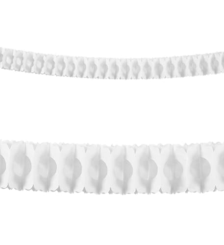Widmann 05329 - Boa Girlande, Weiß, 3,5 m, schwer entflammbar, Dekoration, Hochzeit, Mottoparty, Geburtstag von W WIDMANN MILANO Party Fashion