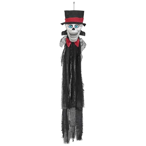 Widmann 05821 - Sprechender Totenkopf Bräutigam mit blinkenden Augen, 80 cm, Halloween von W WIDMANN MILANO Party Fashion