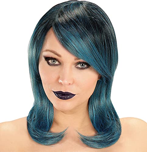 Widmann 06429 - Dream Hair Perücke Megan, schwarz-blau-grün, hohe Qualität, Karneval, Mottoparty Widmann 06429 - Dream Hair Perücke Megan, schwarz-blau-grün, hohe Qualität, Karneval, Mottoparty von W WIDMANN MILANO Party Fashion