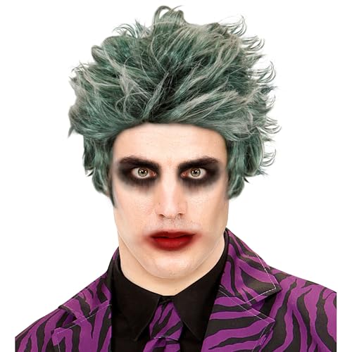 Widmann 06741 - Perücke böser Clown, grau-grün, Psycho, Halloween, Karneval, Mottoparty Widmann 06741 - Perücke böser Clown, grau-grün, Psycho, Halloween, Karneval, Mottoparty von W WIDMANN MILANO Party Fashion