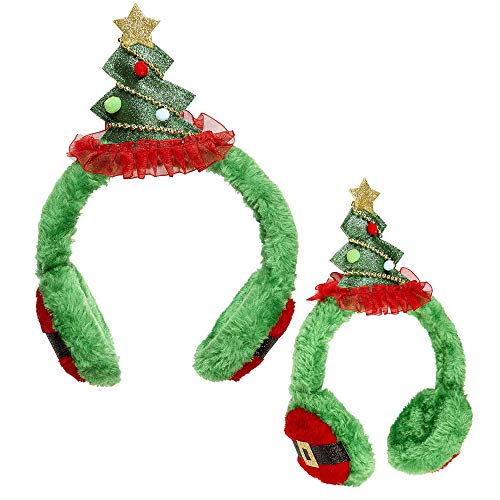 Widmann 09569 Ohrwärmer mit Weihnachtsbaum, One Size von WIDMANN