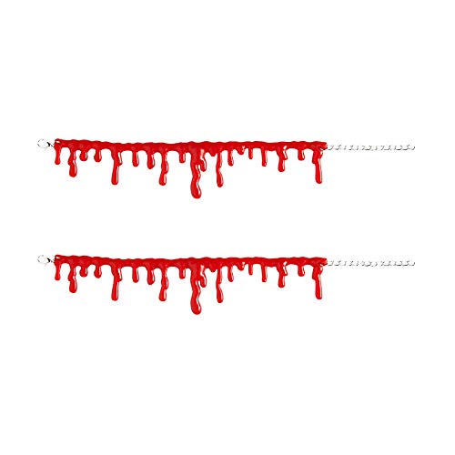 Widmann 1077D - Armband-Set mit Bluttropfen, 2 Stück, größenverstellbar durch Gliederkette, Armkette, Halloween, Krankenschwester, Accessoire von WIDMANN MILANO PARTY FASHION