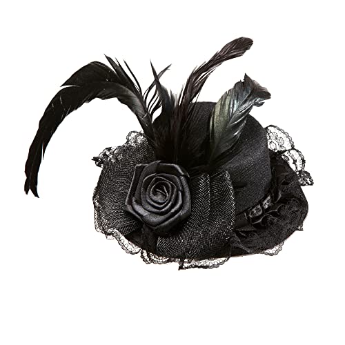 W WIDMANN MILANO Party Fashion 1420N - Minihut Schwarze Witwe, mit schwarzer Rose und Federn, Haarklammer, Hut, Kopfschmuck, Accessoire, Karneval, Mottoparty, Halloween W WIDMANN MILANO Party Fashion 1420N - Minihut Schwarze Witwe, mit schwarzer Rose und Federn, Haarklammer, Hut, Kopfschmuck, Accessoire, Karneval, Mottoparty, Halloween von W WIDMANN MILANO Party Fashion