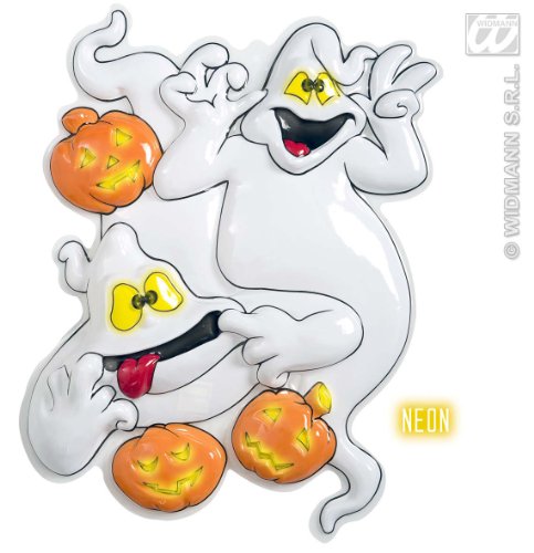 Widmann 2127J - Neongespenst und Neonkürbis 3D, Wanddekoration, Geister, Halloween, Mottoparty Widmann 2127J - Neongespenst und Neonkürbis 3D, Wanddekoration, Geister, Halloween, Mottoparty von W WIDMANN MILANO Party Fashion