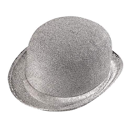 W WIDMANN MILANO Party Fashion 2496A - Melonenhut, Silber, aus Filz, Bowler, Silvester, Hut, Kopfschmuck, Accessoire, Mottoparty, Karneval W WIDMANN MILANO Party Fashion 2496A - Melonenhut, Silber, aus Filz, Bowler, Silvester, Hut, Kopfschmuck, Accessoire, Mottoparty, Karneval von W WIDMANN MILANO Party Fashion