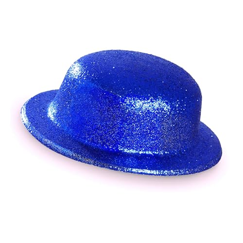 Widmann 28046 - Melone, aus Plastik, Blau, mit Glitter, Kopfbedeckung, Hut, Plastikhut, Kostümzubehör, Karneval Widmann 28046 - Melone, aus Plastik, Blau, mit Glitter, Kopfbedeckung, Hut, Plastikhut, Kostümzubehör, Karneval von WIDMANN