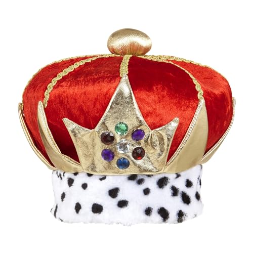 W WIDMANN MILANO Party Fashion 3399W - Luxus Superkrone, aus Samt, mit Edelsteinen dekoriert, Adel, Royal, Hut, Kopfschmuck, Accessoire, Mottoparty, Karneval von W WIDMANN MILANO Party Fashion