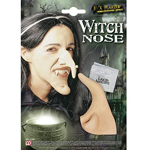 Widmann 4133N - Hexennase mit Klebstofftube, Horrornase, Horror, Halloween, Mottoparty, Karneval, Fasching von W WIDMANN MILANO Party Fashion