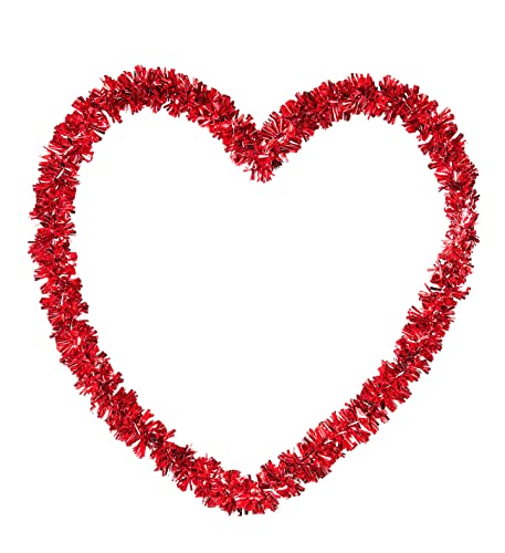 Widmann 46876 - Lametta-Herz Valentinstag, 1 Stück, 27 x 27 cm, Farbe: Rot, aus 100% PVC, glänzendes Herz aus Lametta, Dekoration für Hochzeit, Liebesgeständnis, Heiratsantrag, Muttertag, Hängedeko Widmann 46876 - Lametta-Herz Valentinstag, 1 Stück, 27 x 27 cm, Farbe: Rot, aus 100% PVC, glänzendes Herz aus Lametta, Dekoration für Hochzeit, Liebesgeständnis, Heiratsantrag, Muttertag, Hängedeko von W WIDMANN MILANO Party Fashion