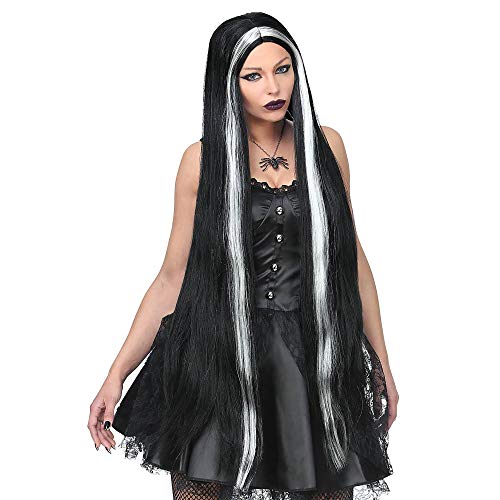 Widmann 46925 - Perücke Hexe, schwarz, extralang, Halloween, Mottoparty, Karneval von W WIDMANN MILANO Party Fashion