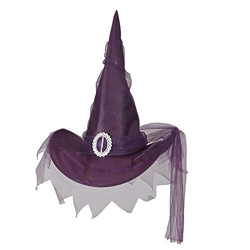 Widmann 51536 - Antiquierter Hexen Hut, Lila, mit Schleier, Hut, Kopfschmuck, Accessoire, Karneval, Mottoparty, Halloween Widmann 51536 - Antiquierter Hexen Hut, Lila, mit Schleier, Hut, Kopfschmuck, Accessoire, Karneval, Mottoparty, Halloween von W WIDMANN MILANO Party Fashion