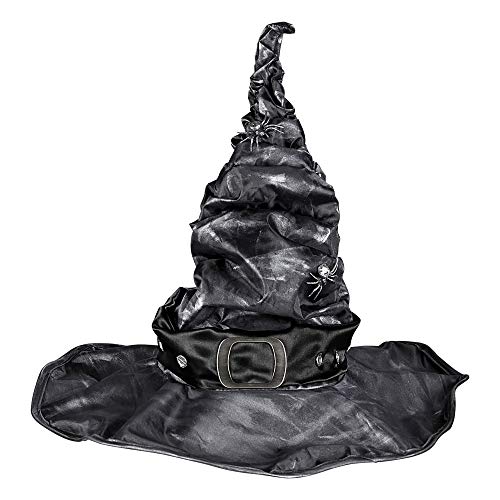 W WIDMANN MILANO Party Fashion 5372D - Modellierbarer Hexen Hut, Schwarz, Zauberer, Magier, Accessoire, Zubehör, Karneval, Halloween, Mottoparty von W WIDMANN MILANO Party Fashion