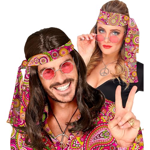 Widmann - 60er und 70er Jahre Stirnband, Haarband, Hippie, Flower Power, Accessoire, Karneval Widmann - 60er und 70er Jahre Stirnband, Haarband, Hippie, Flower Power, Accessoire, Karneval von W WIDMANN MILANO Party Fashion
