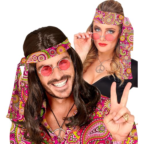 Widmann - 60er und 70er Jahre Stirnband, Haarband, Hippie, Flower Power, Accessoire, Karneval von W WIDMANN MILANO Party Fashion
