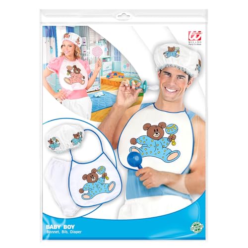 W WIDMANN MILANO Party Fashion 66666 - Baby Verkleidungsset, Haube, Lätzchen und Riesenwindel von W WIDMANN MILANO Party Fashion