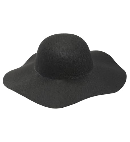 W WIDMANN MILANO Party Fashion, Retro Kapuzenhut, Design der 60er Jahre, hochwertiger schwarzer Filz, Einheitsgröße, individuell gestaltbar, vielseitig einsetzbar für Karnevals und Themenpartys von WIDMANN