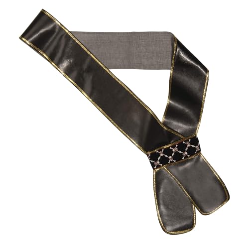W WIDMANN MILANO Party Fashion 7093P - Piratenschwerthalter aus Kunstleder, Schwarz/Gold, Totenkopf, Seeräuber, Kostüm, Accessoire, Karneval, Mottoparty von W WIDMANN MILANO Party Fashion