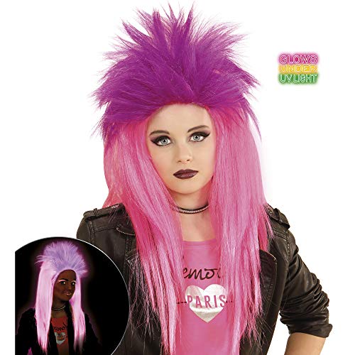 W WIDMANN MILANO Party Fashion 74596 - Kinderperücke Punkadelic, neon-rosa und pink, Glamour, Jazz Girl, Karneval, Mottoparty von W WIDMANN MILANO Party Fashion