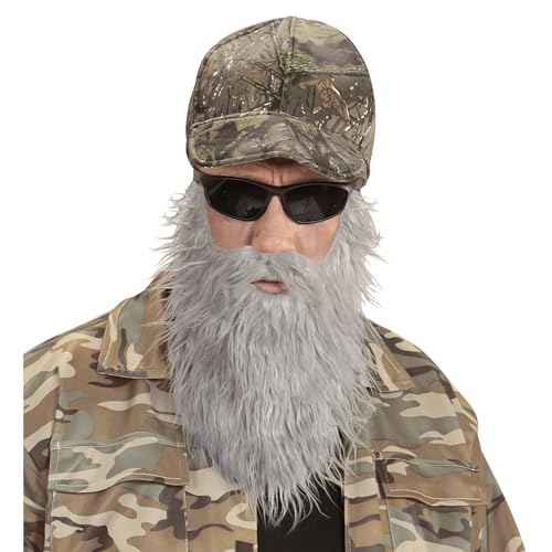 Widmann 74606 - Verkleidungsset Hunter, Kappe und Bart, Jäger, Soldat, Karneval, Mottoparty von WIDMANN MILANO PARTY FASHION