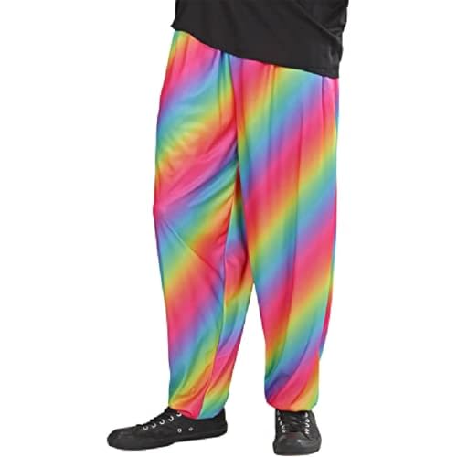 W WIDMANN MILANO Party Fashion - Hose 80er Jahre für Erwachsene, Regenbogenfarben, Bad Taste Outfit von W WIDMANN MILANO Party Fashion