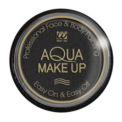 W WIDMANN MILANO Party Fashion 9231B - Aqua Make-Up, Schwarz, in Schale, 15 g, Schminke, Karneval, Mottoparty, Halloween W WIDMANN MILANO Party Fashion 9231B - Aqua Make-Up, Schwarz, in Schale, 15 g, Schminke, Karneval, Mottoparty, Halloween von WIDMANN